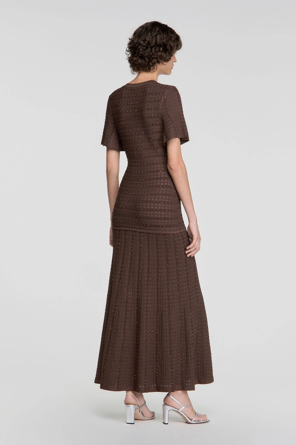COSA - Robe longue maille strassée