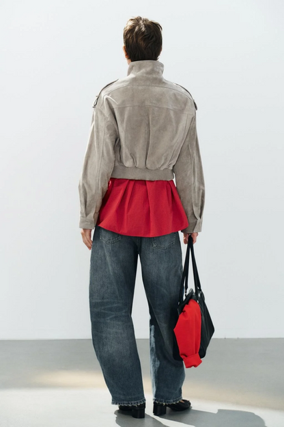 COSA - Blouson Court Gris