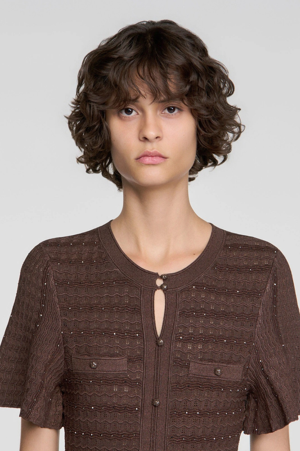 COSA - Robe longue maille strassée